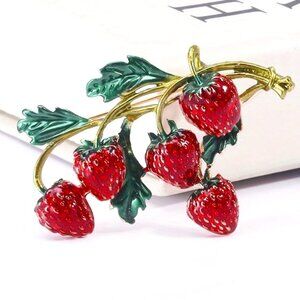 🌺 🌺 🌺 Wild Strawberry Brooch